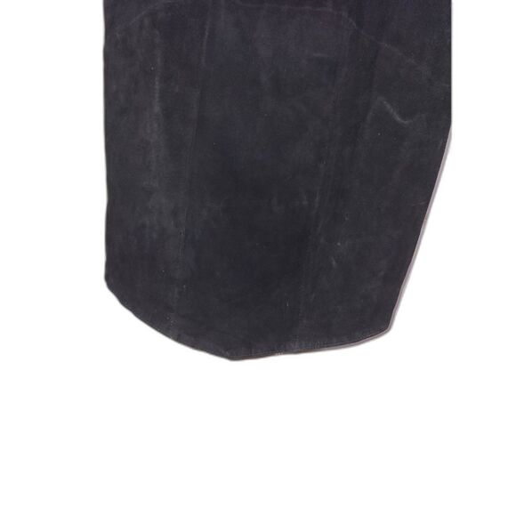 Black Suede Open Back Dress - size 9/10 - Picture 4 of 11